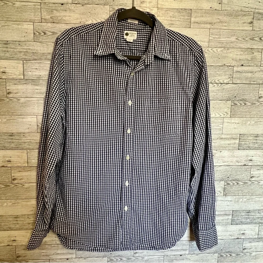 J. Crew Tailored Fit Washed Casual Long‎ Sleeve Button Down Shirt Men’s Size Med